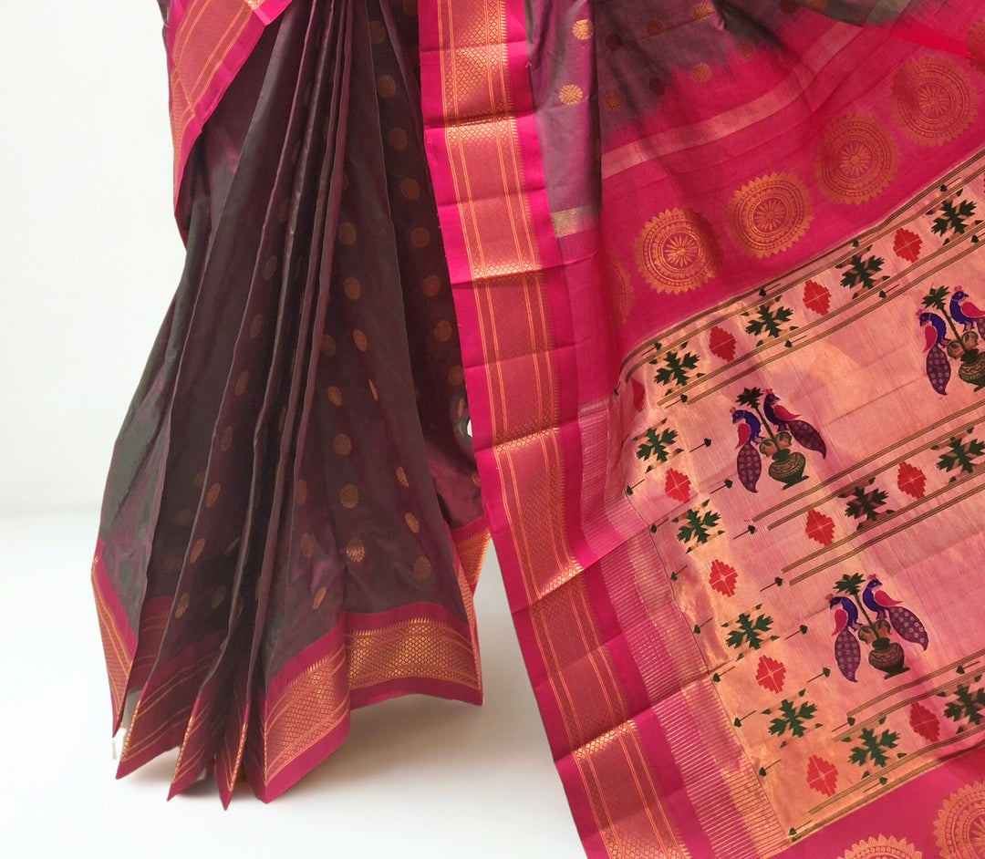 Royal Plum Paithani Silk Saree