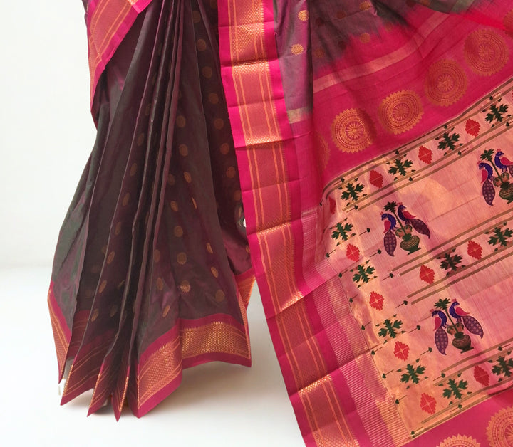 Royal Plum Paithani Silk Saree