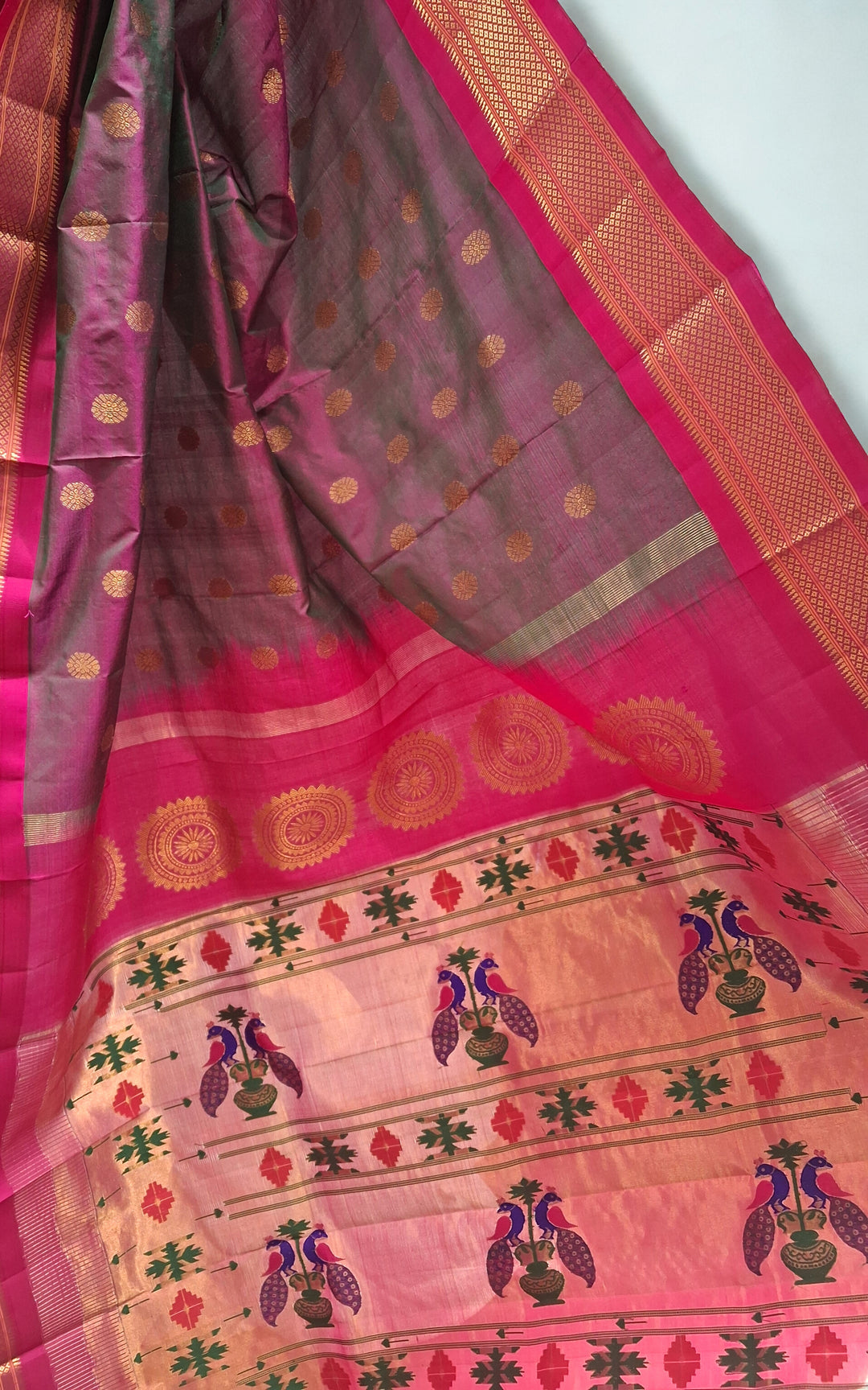 Plum Paithani with Maharani Zari Weave