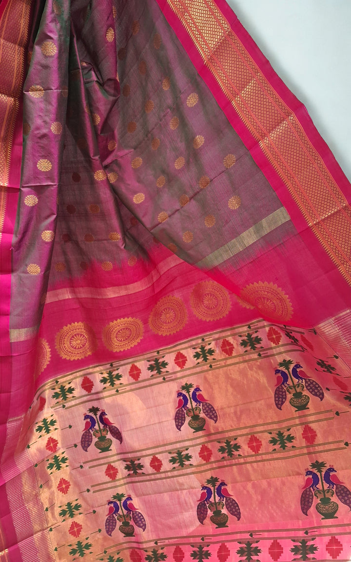 Plum Paithani with Maharani Zari Weave