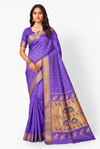 Lavender silk paithani saree