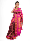 Magenta Paithani with Zari Border