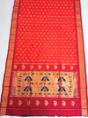 Red Maharani Silk Paithani Saree