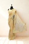 Beige designer saree