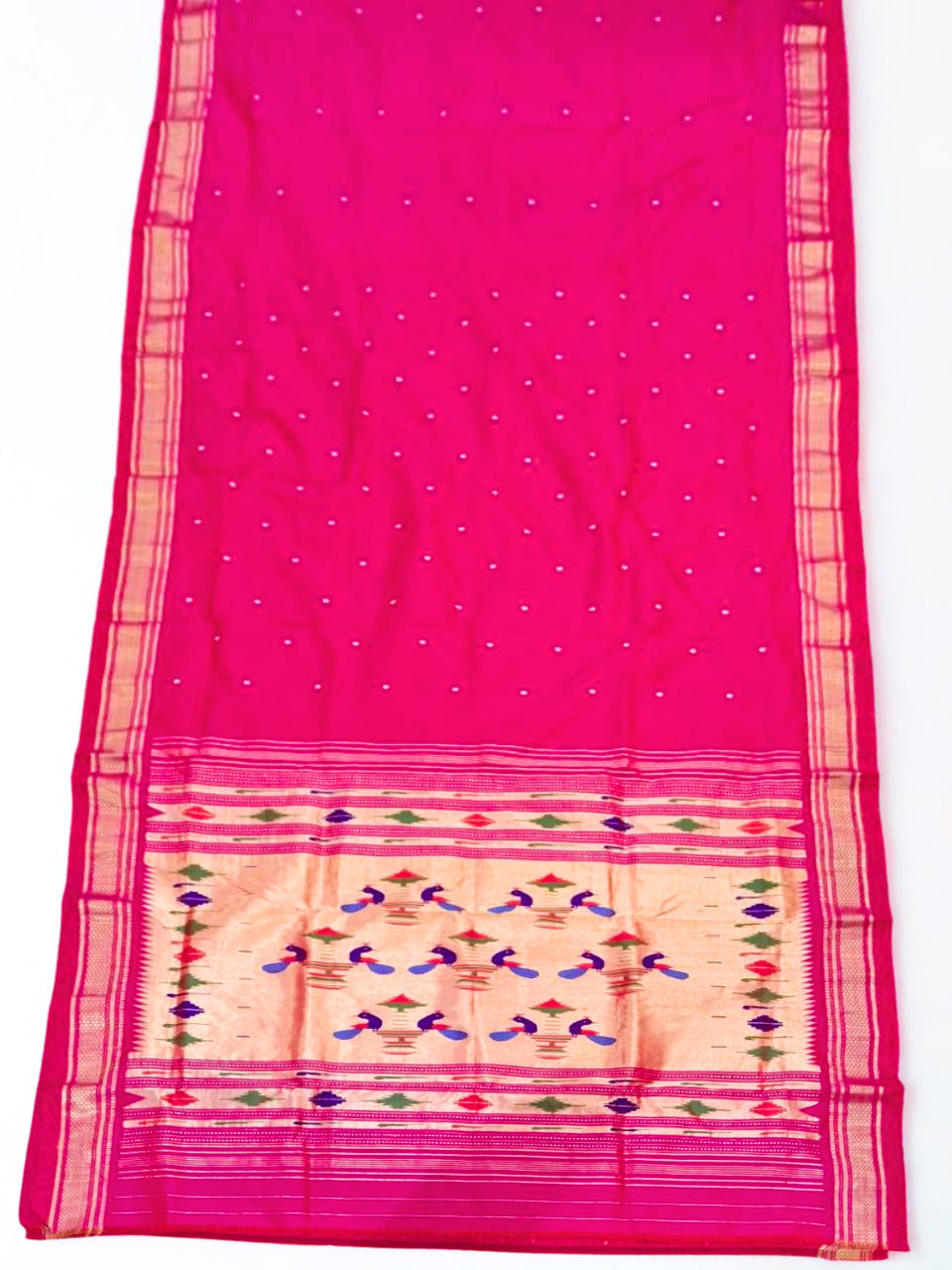 Pink Paithani with Peacock Pallu