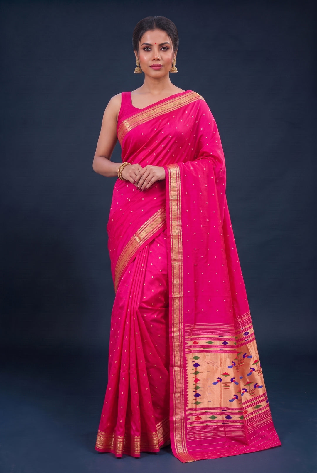 Pink Paithani with Peacock Pallu
