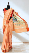 Peach Rich Peacock Pallu Cotton Paithani