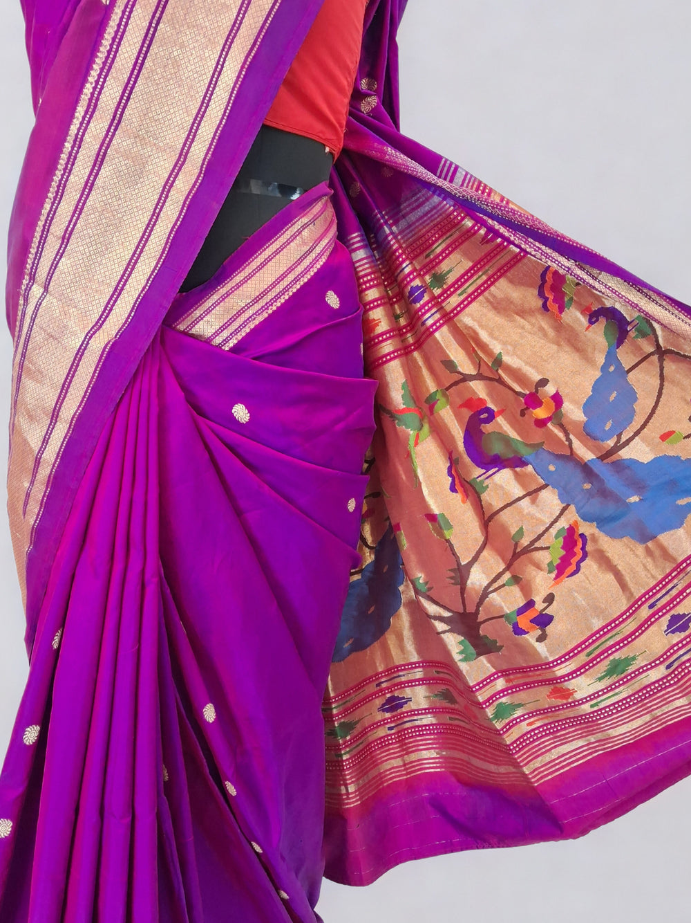 Purple Rich Pallu Paithani Saree