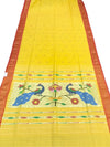 Yellow Cotton Rich Pallu Paithani Saree