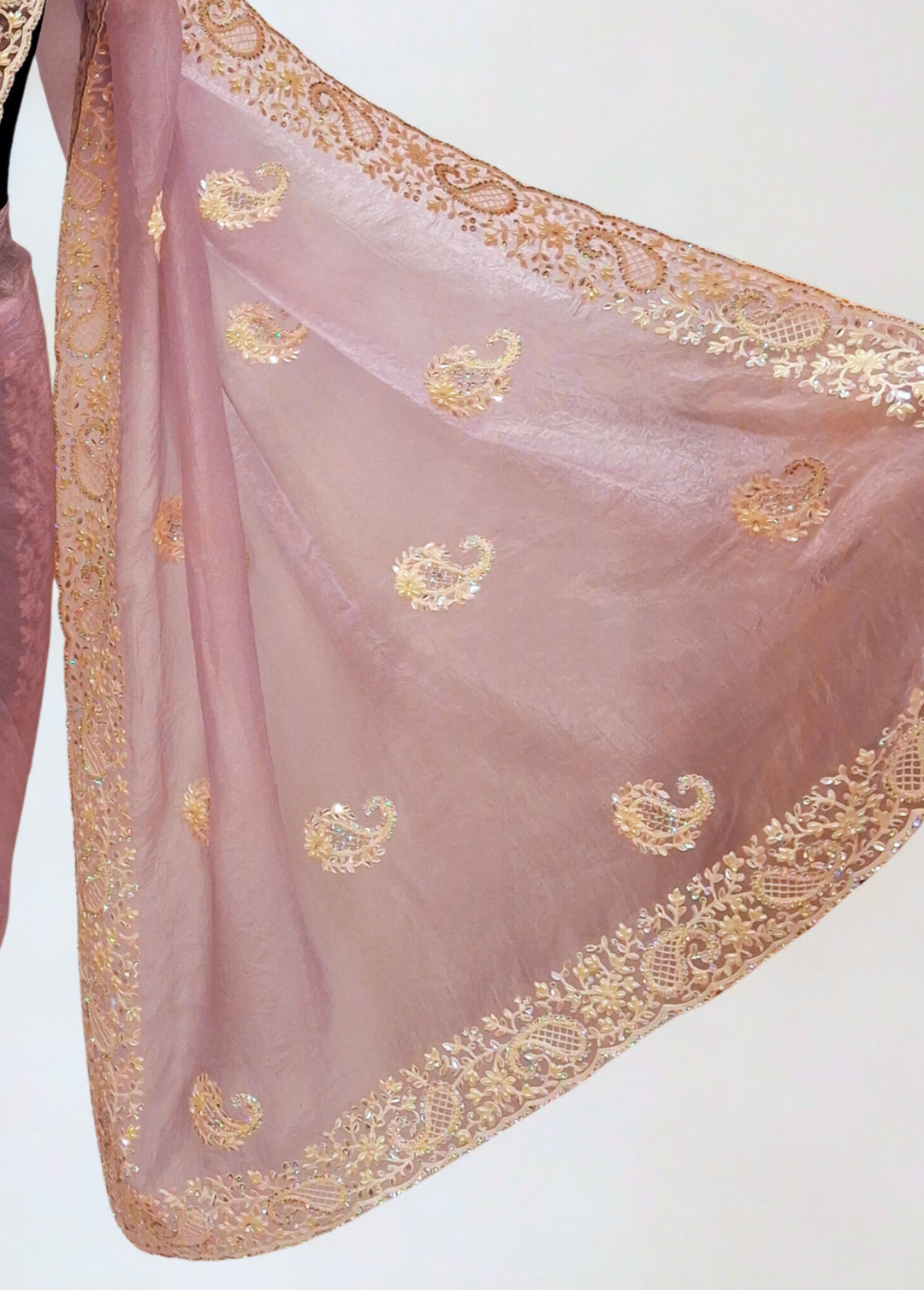Lilac designer saree