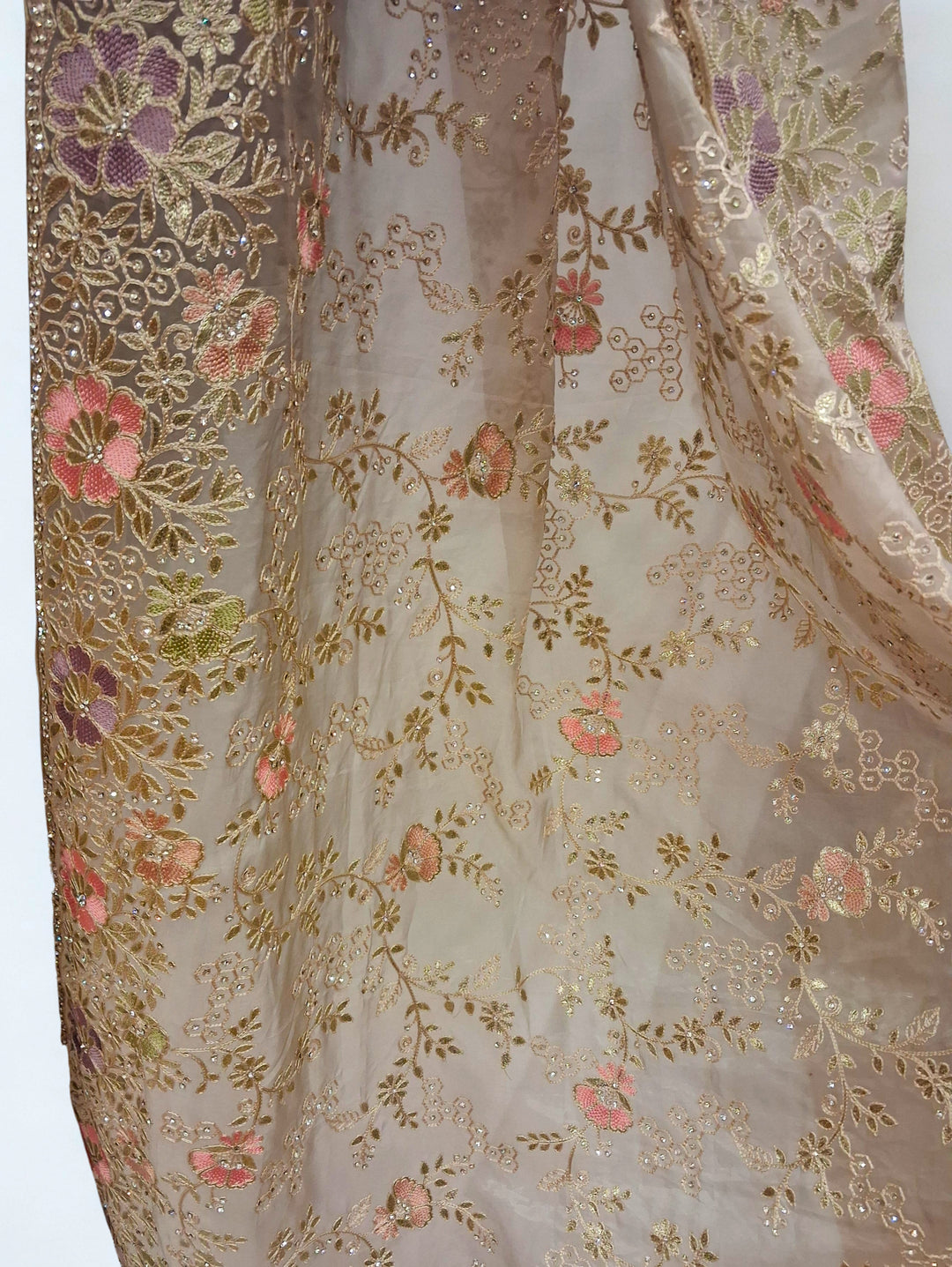 Earthy grey designer saree