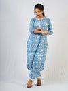 Powder Blue Hand Blocked Printed Kurta