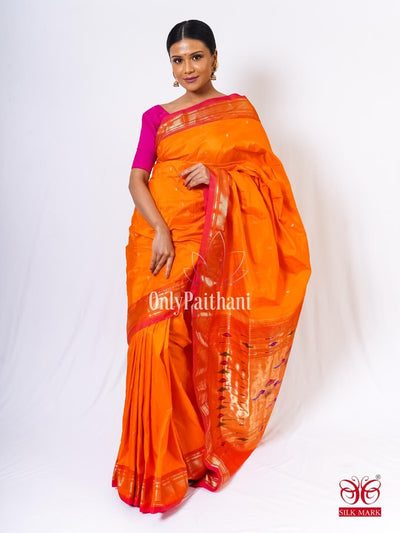 Laxmipati Chiffon Red & Orange Saree (5350) in Surat at best price by  Laxmipatisarees.com - Justdial